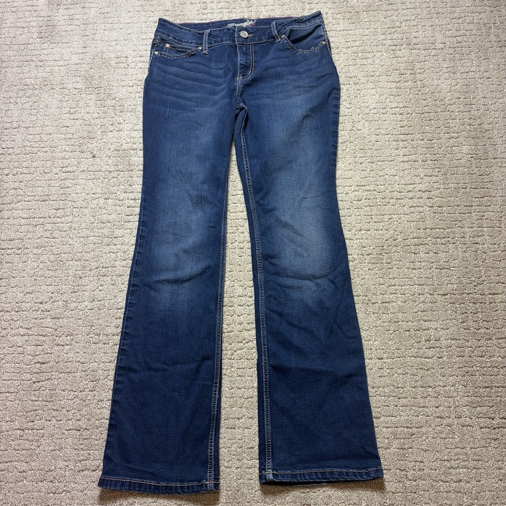 Wrangler Bootcut Western Jeans Women's Plus Size 11/12 X 34 Dark Wash Stretch
